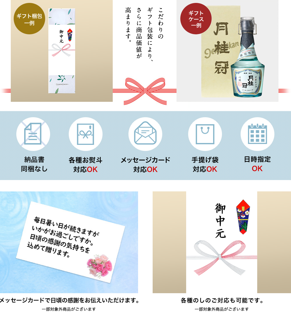 ギフト包装一例・ギフトケース一例